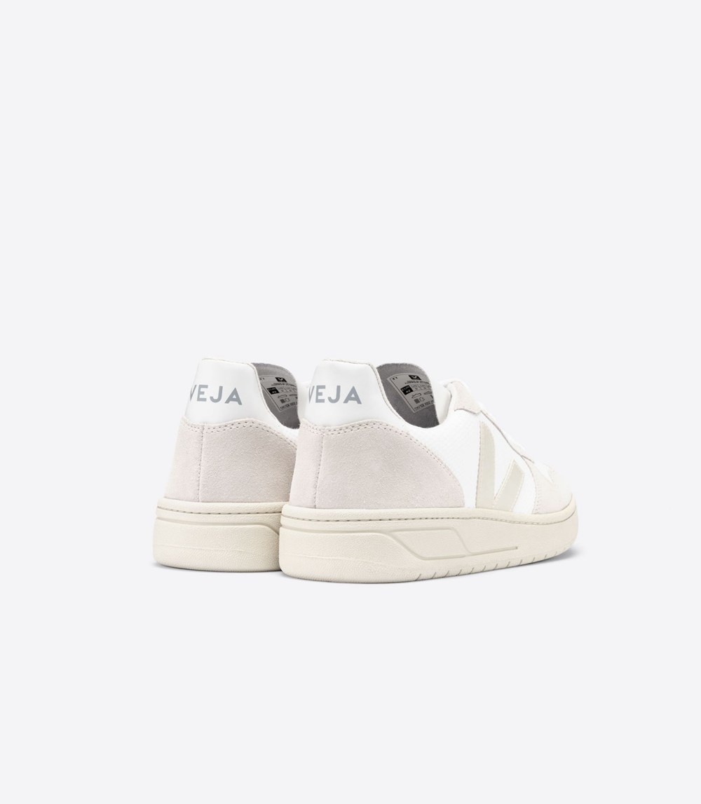 Veja Sneakers Mens - V-10 B-mesh - White/Beige - 3678XNTQB